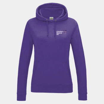 Chicken Rescue UK Ladies Pullover Hoodie Thumbnail